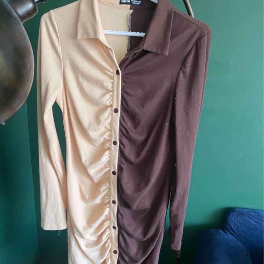 Two Tone MIDI Dress Large